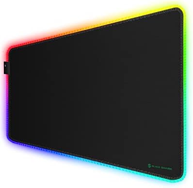 Геймърска подложка Black Shark RGB 900x400x4 мм, Игрална Подложка за мишка RGB с 11 Световыми Ефекти, Голям Геймърска Подложка за мишка RGB с Гумени Крака, Нескользящая Гладка Повъ