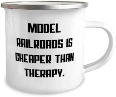 Модел железници по-евтино, отколкото Терапия. Чаша за къмпинг с модели на железниците на 12 унции, Подаръци с епични модели на Железниците, За приятелите, Модели на в?