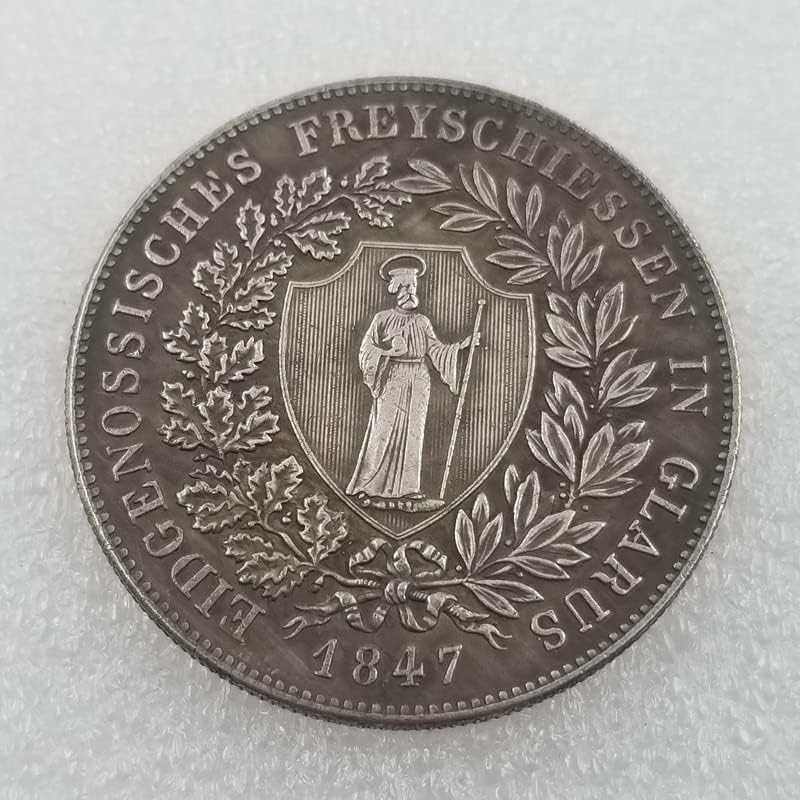 Старинни занаяти 1847 Швейцария 40 Батценских Чуждестранни монети Колекция от монети 1788