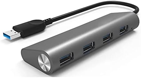 WSSBK 4-Портов USB 3.0 Хъб От Алуминиева Сплав, Мултифункционален Високоскоростен Адаптер за Лаптоп