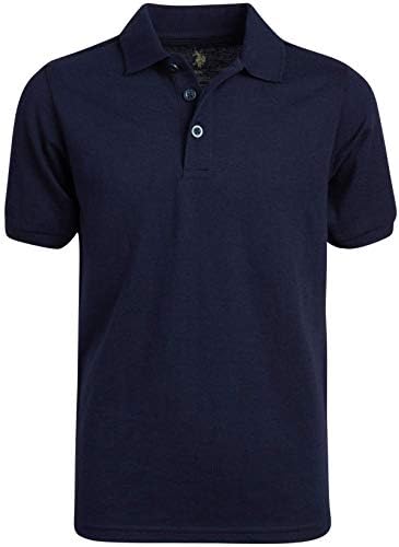 Асоциация на поло САЩ. Тениска за момчета в ученическа униформа - Тениска с къси ръкави в стил Пике с къс ръкав (2 опаковки)