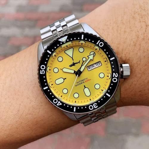 Мъжки часовник за гмуркане Heimdallr SKX007 от Неръждаема Стомана 42 мм механизъм NH36A C3, Светещи Мъжки Автоматичен Часовник,