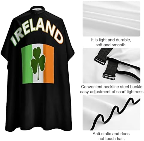 Ирландия Ирландски Флаг Зелено Наметало за Детска Прическа за Деня на Св. Патрик, Престилка Фризьор с Регулируем Калъф За Стригане