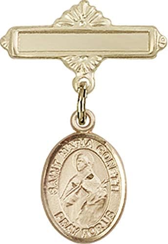 Детски икона Jewels Мания чар на Св. Мария Горетти и полирани игла за бейджа | Детски иконата със златен