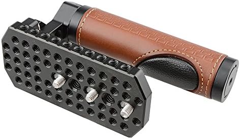 ИЗПЪКНАЛА Горна дръжка с Сирене плоча и стена за обувки за КМП Blackmagic Design URSA Mini (Кожена ръкохватка)
