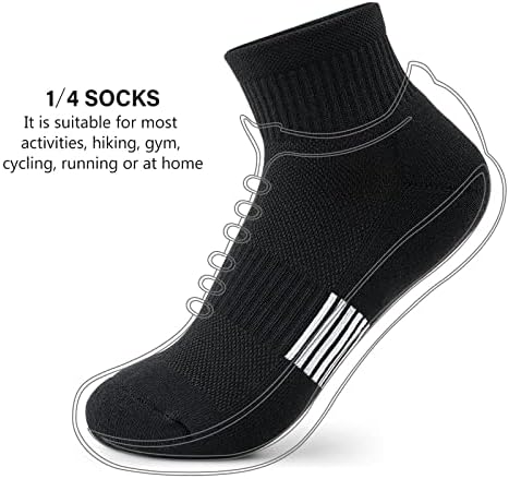 Чорапи за Глезените Gonii Дамски Спортни С Дебела Възглавница За Джогинг и Пешеходен Туризъм С Ниско Деколте 5 двойки