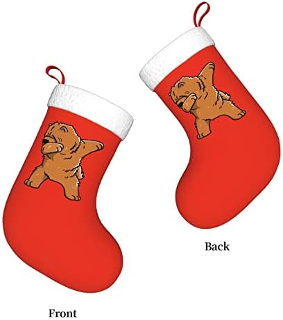Ююй Чау-Чау е Куче Коледен Отглеждане Празнична Украса Камина Окачен на Стелката 18 Инча(а)А) Чорапи