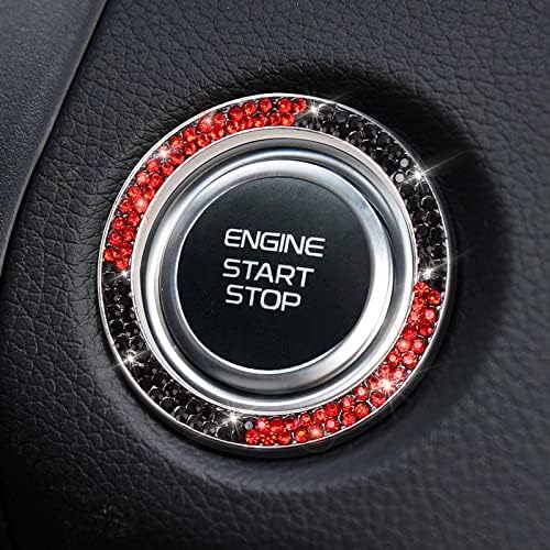 ToBeQueen Черно-Червената Емблема с Кнопочным Пръстен за стартиране на двигателя, Стикер с Емблемата, Декорация с орнамент