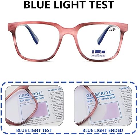 Блокиране на Синята Светлина на Компютърни Очила За Четене Модни Квадратни Ридеры с Пружинным тръба на шарнирна Връзка, за