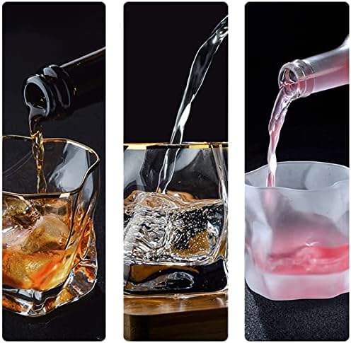 Чаши за уиски и шампанско, Чаши за вода, Чаши за уиски в старинен стил (Комплект от 4 чаши), Чаша за бърбън/Чаша за коктейли /Бар на Чаша за Шотландско уиски, Вино и Кокт
