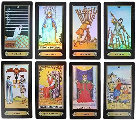 Настолна Игра XYAM Предсказывающий Бъдещето на Oracle 78 карти Блестящ Конник Уейт Светещи Карти Таро Холографски