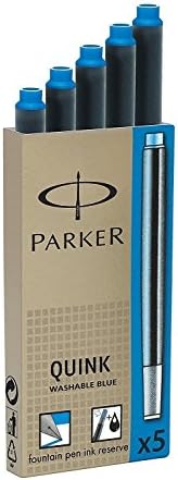 Касети за пране на Паркър създаден на Quink, синьо мастило, 2 X 5 бр./опаковане.