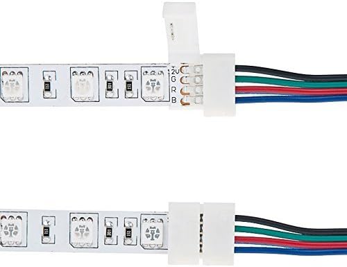 Конектор за свързване на светодиодна лента HERO-LED LS-CNTRGB-DW RGB, 4 за контакт, 10 мм, Свързване, 10 бр. в опаковка