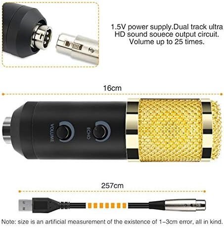 ZLXDP USB Капацитивен Микрофон, Запис на Вокали Жични Микрофона, за Живи Комплекти Професионални USB Радио Настолен