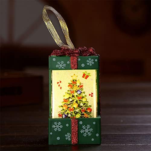 Коледна Украса, Коледна Светещ Подарък Кутия Вятърна Лампа Подарък за Приятелите на Коледа за Декорация на Хола Атрактивни