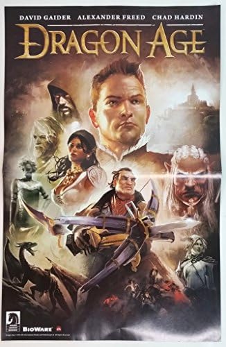 Двупосочен Изградена плакат на Mass Effect / Dragon Age San Diego Comic Con 11 x 17 Плакат на 2