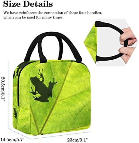 Чанта за обяд GUEROTKR за мъже, Изолиран Обяд-Бокс, Кутия за Обяд за възрастен, фигура под формата на лягушачьих зелени листа