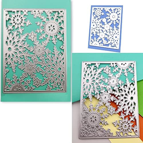 Saktopdeco Печати във формата на Снежинки за Производство на пощенски Картички, Коледни Метални Печати В Рамката за Рязане