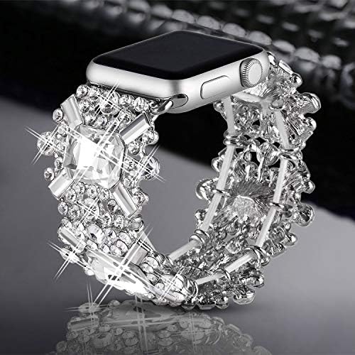 VIQIV Блестящи въжета за Съвместимост с Apple Watch Band 38 мм 40 мм 41 мм 42 мм 44 мм 45 мм Iwatch Series