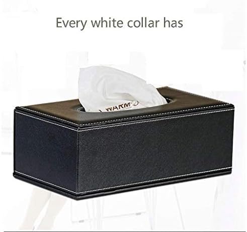 Капакът на кутията за кожени салфетки JYDQM Правоъгълна Черна Голяма (Размер: L)