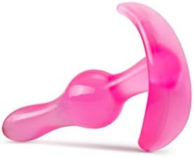 Анален накрайник Blush Curvy - Носен 3,5-инчов Анален играчка за начинаещи - Конструкция StayPut & AnchorTech - Заостренная, мека, гъвкава за комфорт - Секс-играчка за начинаещи за иг