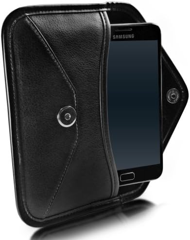 Калъф BoxWave, който е Съвместим с Samsung Galaxy J7 Sky Pro (Case by BoxWave) - Луксозни Кожена чанта-месинджър, дизайн
