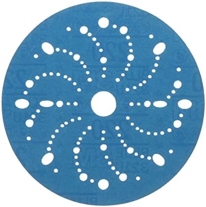 Абразивен диск 3M Hookit Blue 321U с множество дупки, 36177, 6 инча, 220, 50 диска в кутия
