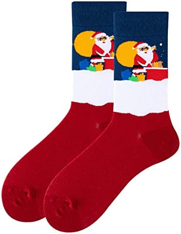 Oplxuo Коледни Чорапи за Жени, Мъже, на Едро Коледни Празници Чорапи Хлопчатобумажный Екипажа Унисекс Коледни