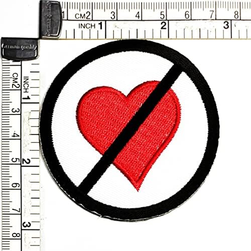 Kleenplus Червено Сърце Не е Символ на Любовта Знак на Желязо в Нашивках Дейности Бродирани Логото Дрехи, Дънки, Якета, Шапки,