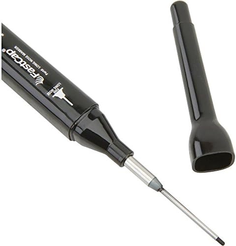 Черен маркер с дълъг нос FastCap с шарките на върха на стамески с радиус на действие 1-1 / 8 инча