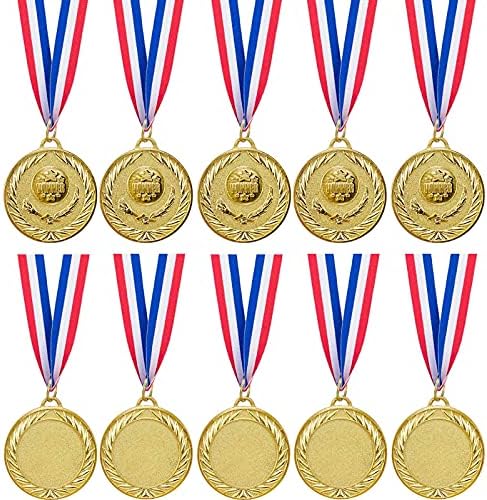Abaokai 12 Броя Златни сертификати за премия медали Медали на победителите, Златни награди за спорт, Състезания, партита,