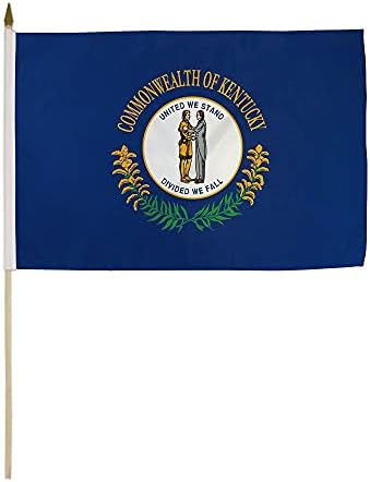 ЗНАМЕНА И ленти, щата КЕНТЪКИ (флаг с размери 12x18 инча)