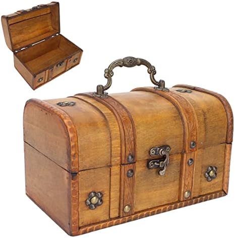 Дървена Кутия, Багажник За съхранение Елегантна Кутия Памет в Ретро Стил, за да украсят Дома Кутия за Съхранение на Козметични