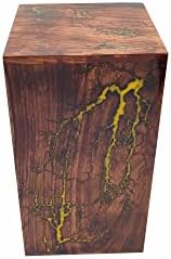 Enlayword Голяма дървена урна за кремационного пепел с инкрустация от смола, за възрастни, в която може лесно да се съхранява 250 килограма пепел.