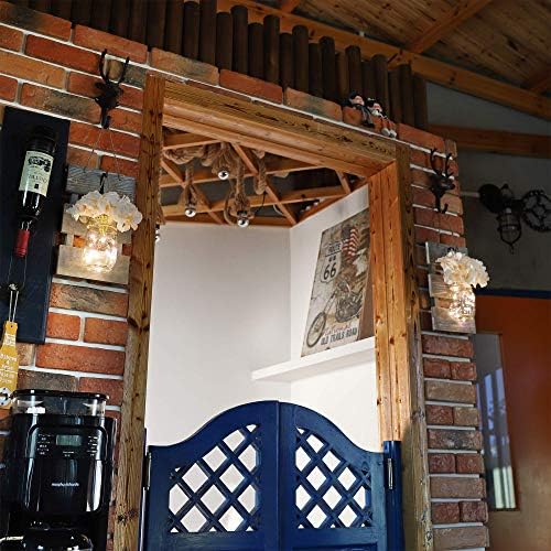 Декоративна Кутия за декора на стените HOMKO Mason Jar и Декор на Банята с Две Банки Mason и Изкуствено Цвете