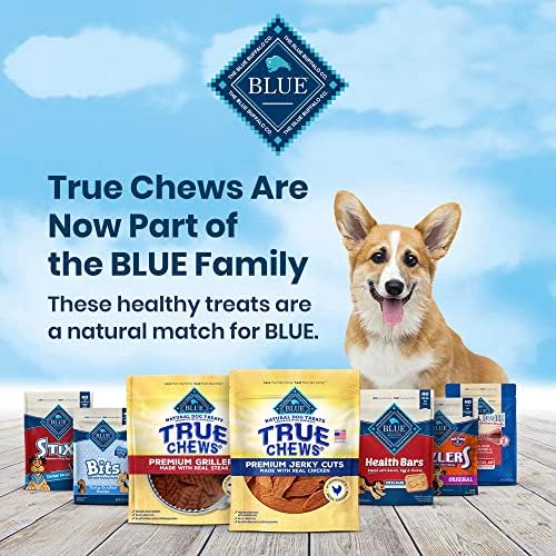 Blue Buffalo True Chews Пастърма Премиум-клас, Натурални Лакомства За Кучета, пакет с патица 22 грама
