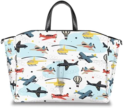 Мультяшная Чанта за Памперси под формата на Самолет, Чанта-Тоут с Ремъци за Количка Балон, на Голяма Пътна Чанта за Памперси, Бебешка чанта, Многофункционални Чанти