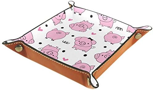 Lyetny Cartoony Розово Сладко Прасенце, Органайзер Тава Кутия За Съхранение на Нощни Caddy Тенис на Тава За Смяна