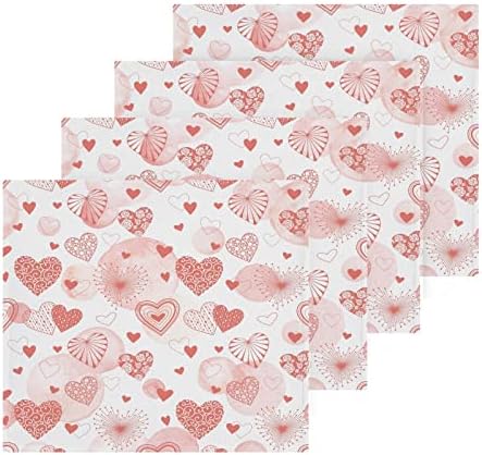Kigai Комплект Кърпички за миене с любов за Свети Валентин, 2, 12x12 Инча, Памучни Детски Гъба, Добре Абсорбиращи и Мека