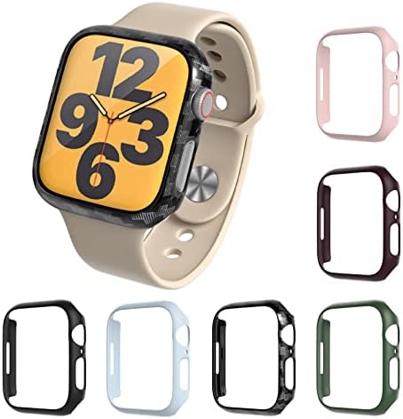 6 Опаковки за Apple Watch Case 41 мм Серия 7 [Без защитно фолио за екрана], калъф с ръба на бронята, Универсална