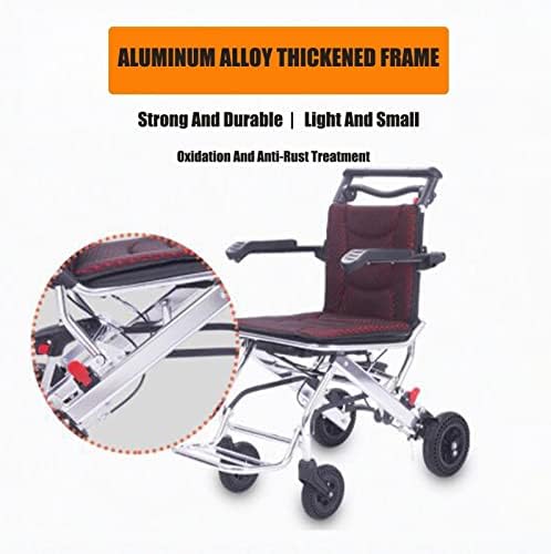 Преносима сгъваема инвалидна количка, Пътна помощ с инвалидна количка с количка за багаж, сверхлегкая инвалидна количка