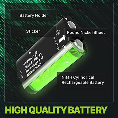 Акумулаторна батерия Fosmon капацитет от 2200 mah, съвместима с Xbox Series X/ S, контролерите на Xbox One/One X/One S Elite
