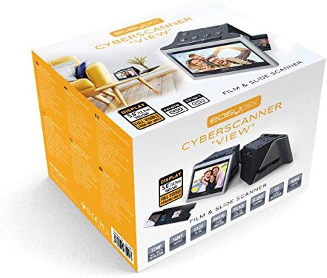 Easypix Cyber Scanner Гледане на диапозитиви и филми, 3 в 1 сензор с 14 Mp, Лесен за използване, с 5-инчов дисплей, резолюция