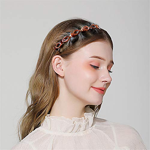 Превръзка на главата с двойна бретон, Корейски Плетени Ленти на главата за жените, Двупластова Превръзка от неопрен за