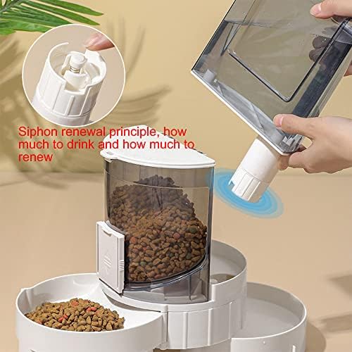 Junbec-Набор от Гравитационните хранилки за домашни животни, Голям Пластмасов Автоматично Опаковка, контейнер за
