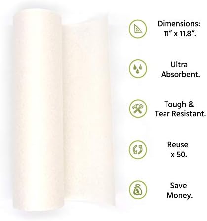 Бамбукови салфетки Grow Your Pantry 4 Pack - екологично чисти, подходящи за машинно измиване и многократна употреба, за многократна