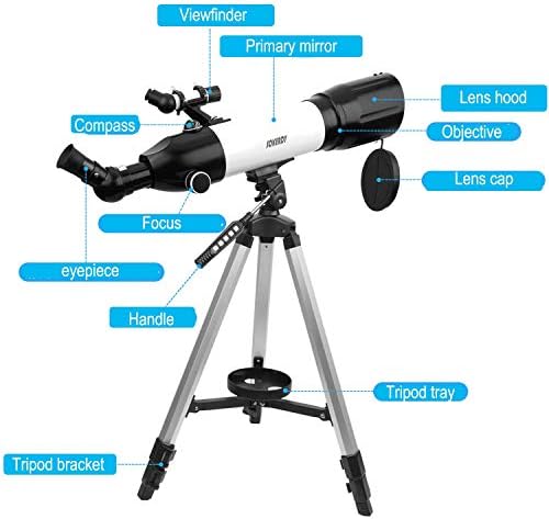 SOKERDY 70 мм Астрономически телескоп рефрактор със статив, за деца, начинаещи възрастни, подарък за наблюдение на Лунен