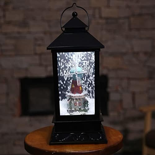WJCCY Коледен Музикален Снежен Фенер Светодиоди Приказни Светлини Лампа за Коледна Украса 2021 Осветление с 3 Песни