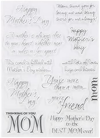 DDOUJOY Думи на Ден на Майката на Майка Фон Прозрачни Печати за Направата на Картички, Бижута и САМ Scrapbooking 3022405