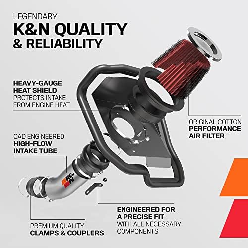 Комплект въздух студен въздух K & N: Увеличава ускорението и ръмжене на двигателя, гарантирано увеличава мощността до